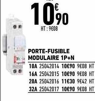 porte-fusible modulaire 1p+n