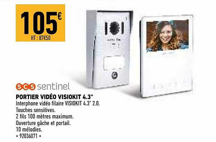 portier vidéo visiokit 4.3" scs sentinel
