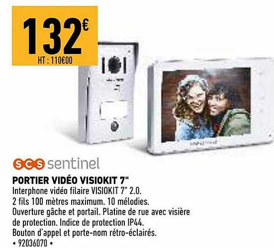 portier vidéo visiokit 7" scs sentinel
