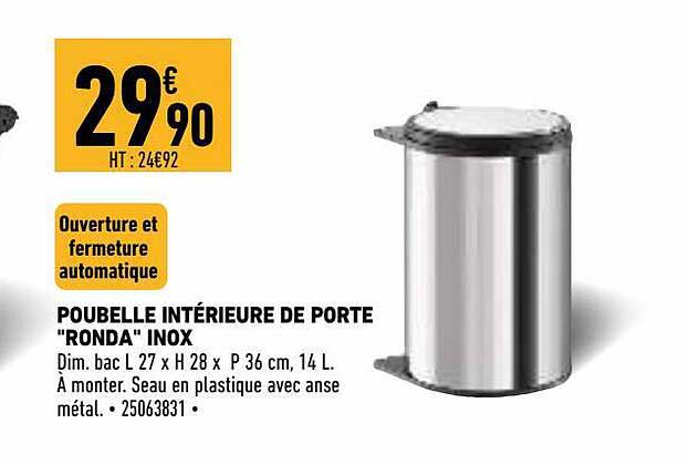 Poubelle Intérieure De Porte "ronda" Inox