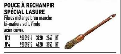 Pouce à Rechampir Spécial Lasure