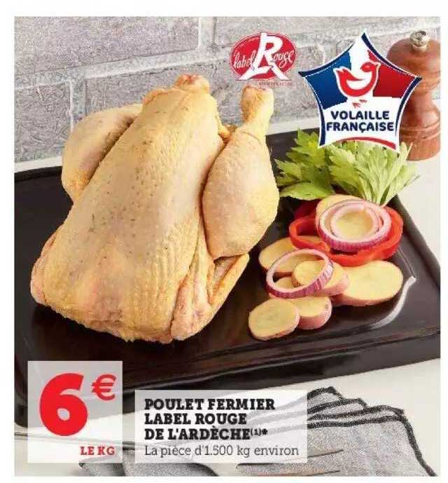 poulet fermier label rouge de l'ardèche