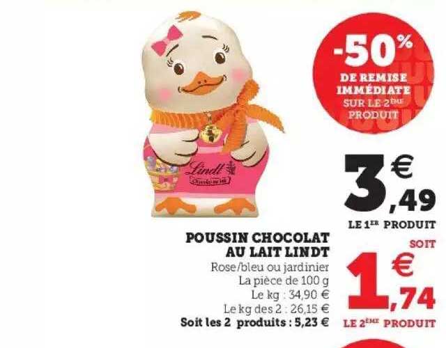 poussin chocolat au lait lindt