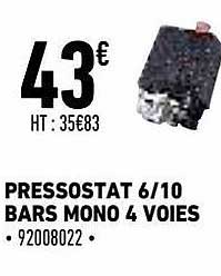 pressostat 6-10 bars mono 4 voies