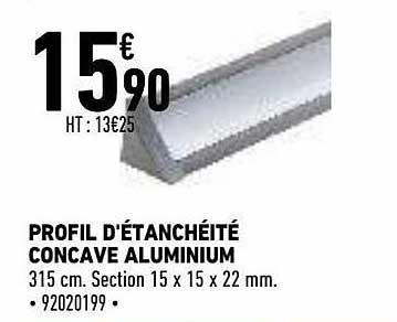 profil d'étanchéité concave aluminium