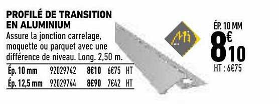 profilé de transition en aluminium