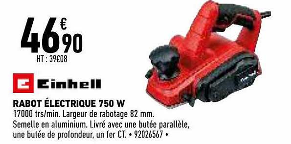 Rabot électrique 750 W Einhell