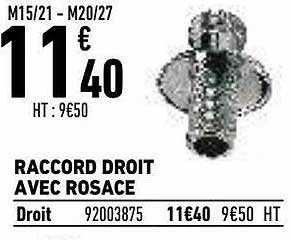 Raccord Droit Avec Rosace
