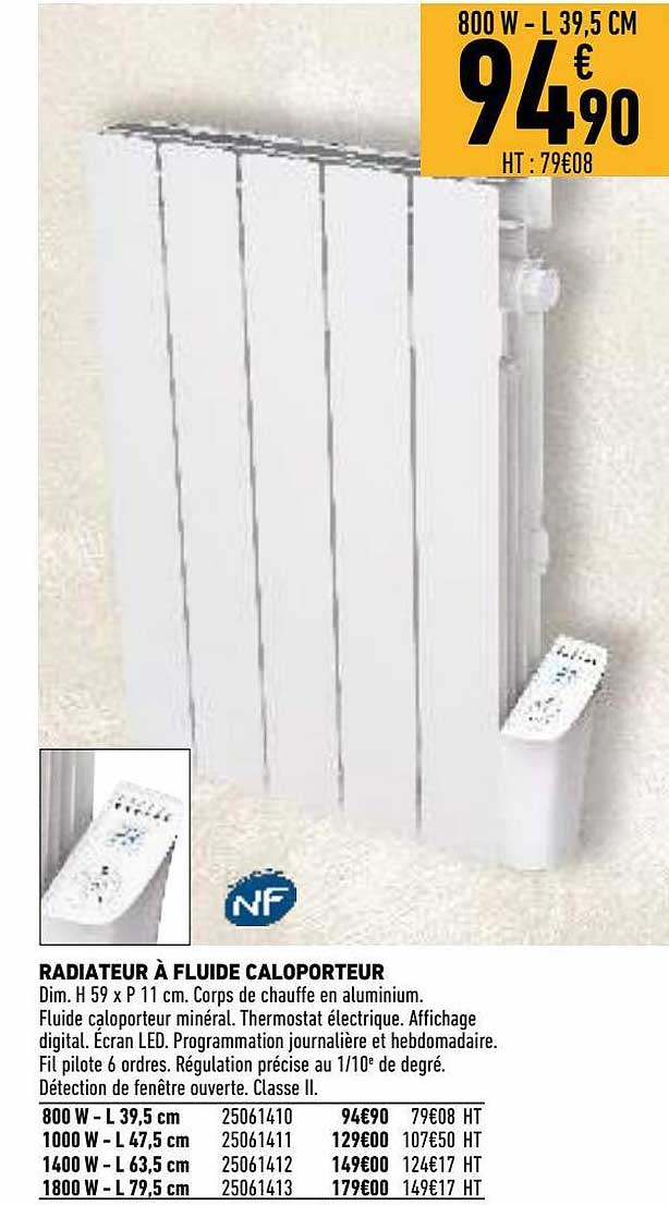 radiateur à fluide caloporteur