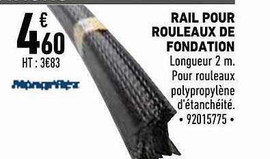 rail pour rouleaux de fondation