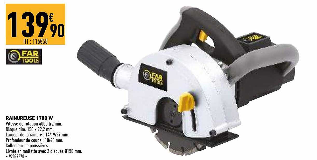 rainureuse 1700 w far tools