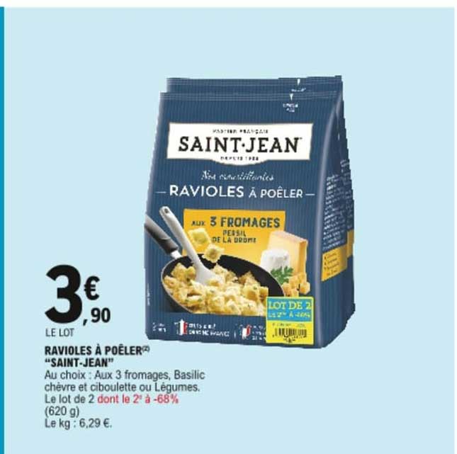 ravioles à poêler "saint-jean"