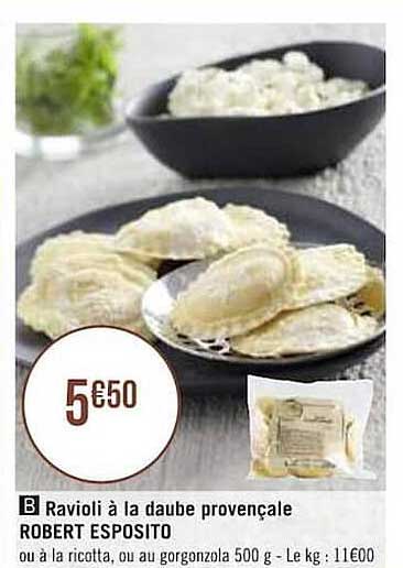 raviolo à la daube provençale robert esposito