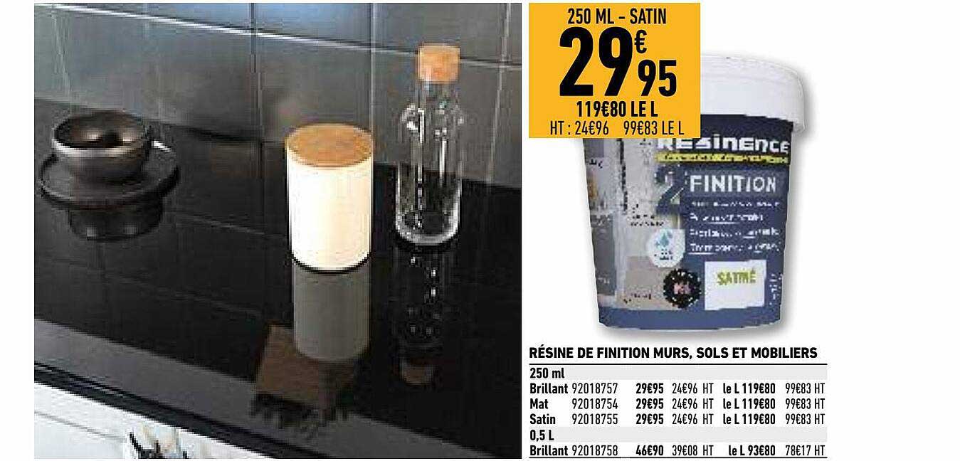 résine de finition murs, sols et mobiliers résinence