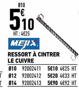 Ressort à Cintrer Le Cuivre