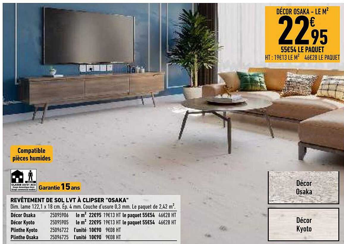 Revêtement De Sol Lvt à Clipser "osaka"