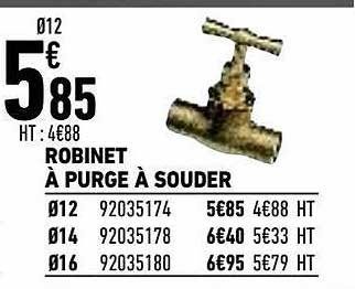robinet à purge à souder