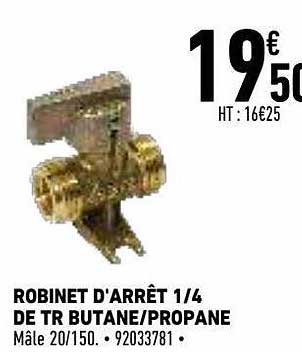robinet d'arrêt 1-4 de tr butane- propane