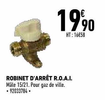 robinet d'arrêt r.o.a.i.