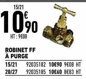 robinet ff à purge