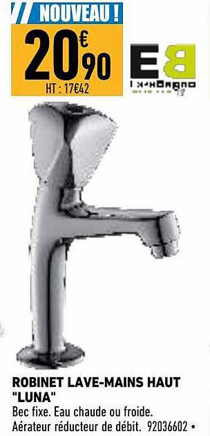 robinet lave-mains haut "luna"