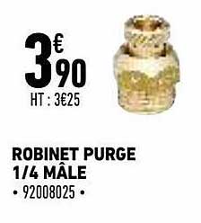 robinet purge 1-4 mâle