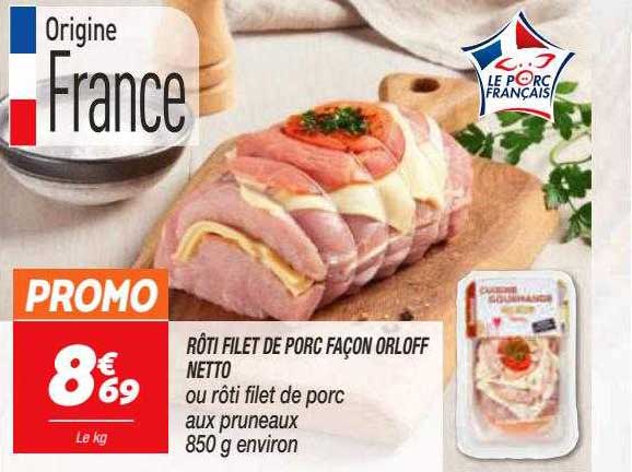 rôti filet de porc façon orloff netto