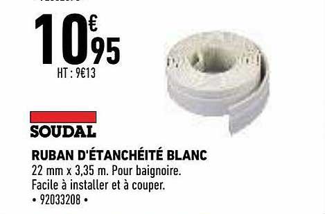 ruban d'étanchéité blanc soudal
