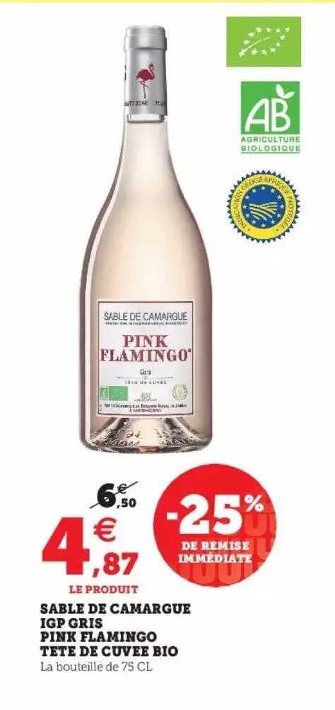 sable de camargue igp gris pink flamingo tête de cuvée bio