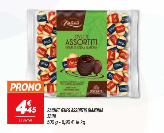 sachet oeufs assortis gianduia zaini