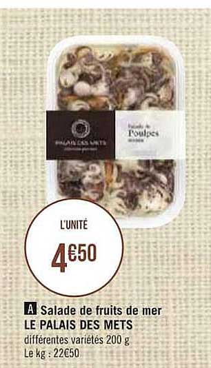 salade de fruits de mer le palais des mets