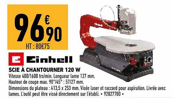 scie à chantourner 120 w einhell