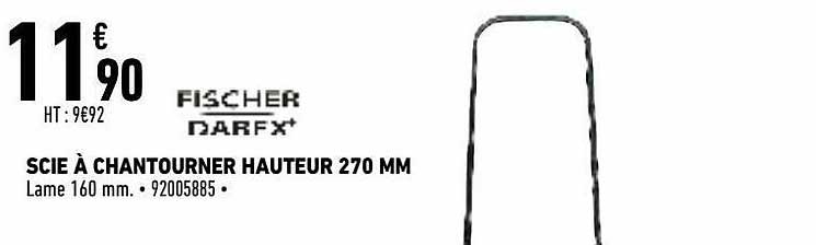 scie à chantourner hauteur 270 mm fischer darex