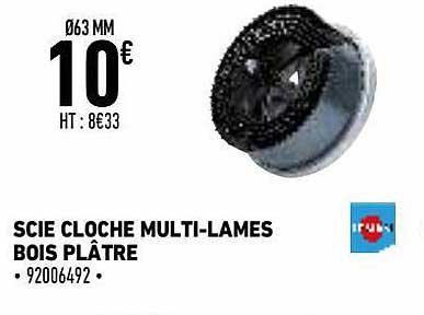 scie cloche multi-lames bois plâtre
