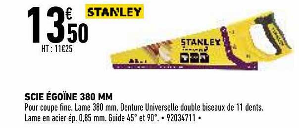 scie égoïne 380 mm stanley