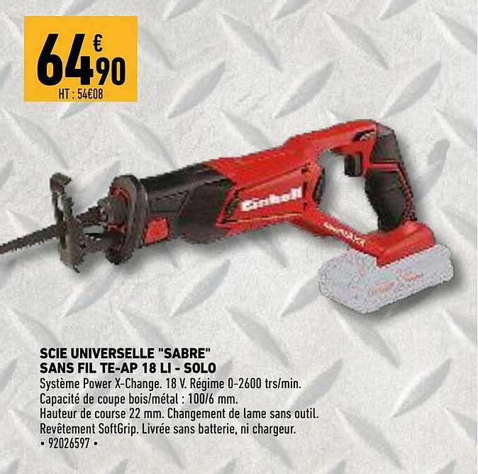 scie universelle "sabre" sans fil te-ap 18 li - solo