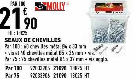 seaux de chevilles molly