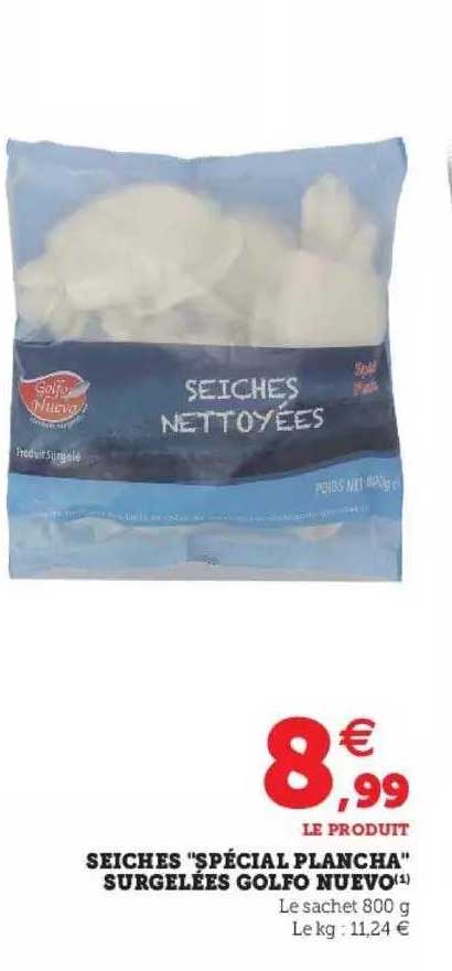 seiches "spécial plancha" surgelées golfo nuevo