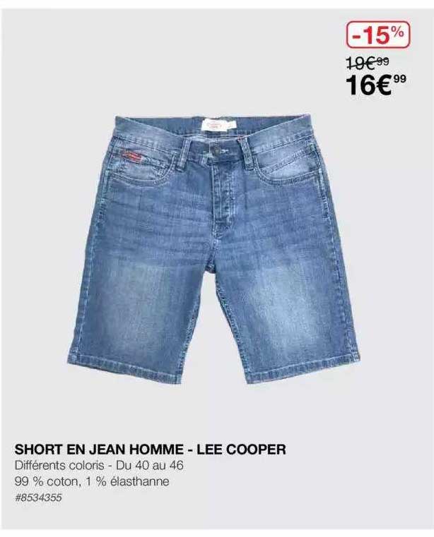 short en jean homme - lee cooper
