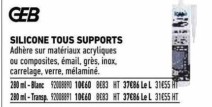 silicone tous supports geb