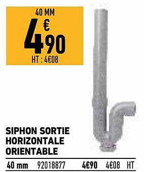 siphon sortie horizontale orientable