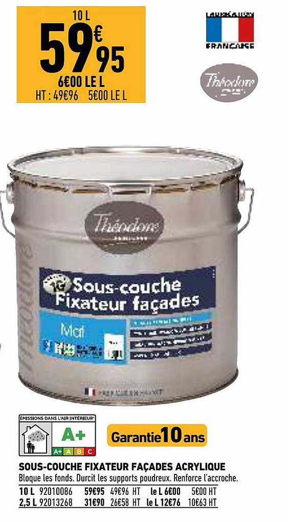 sous-couche fixateur façades acrylique théodore