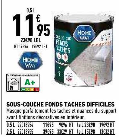 sous-couche fonds taches difficiles home way