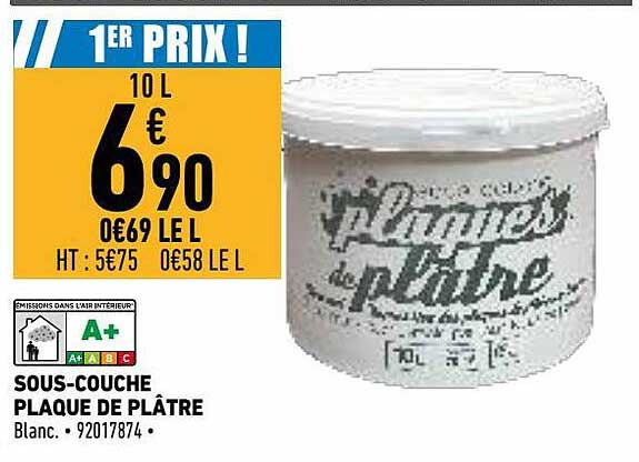 sous-couche plaque de plâtre