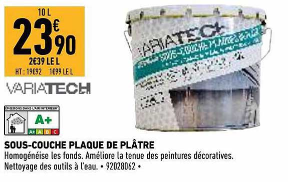 sous-couche plaque de plâtre variatech