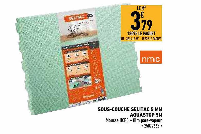 sous-couche selitac 5 mm aquastop 5m nmc