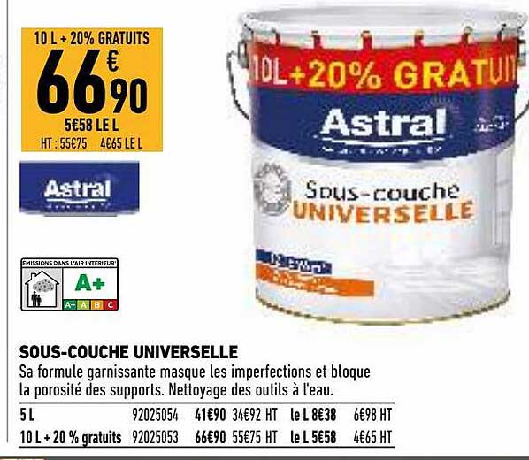 sous-couche universelle astral