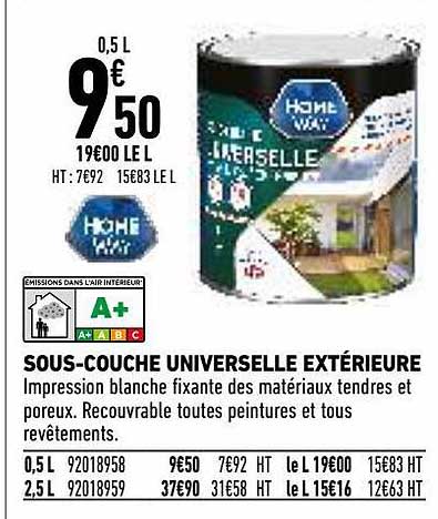 Sous-couche Universelle Extérieur Home Way