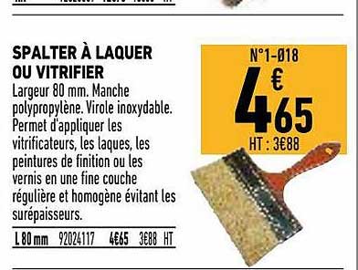 spalter à laquer ou vitrifier