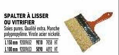 spalter à lisser ou vitrifier